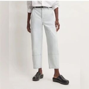 Everlane Women's Light Gray Wide Leg Jeans